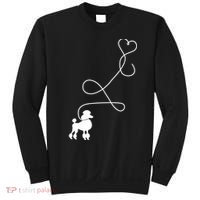 1950's Sock Hop Costume Gift Dog Cute Poodle Heart Sweatshirt thumb 0