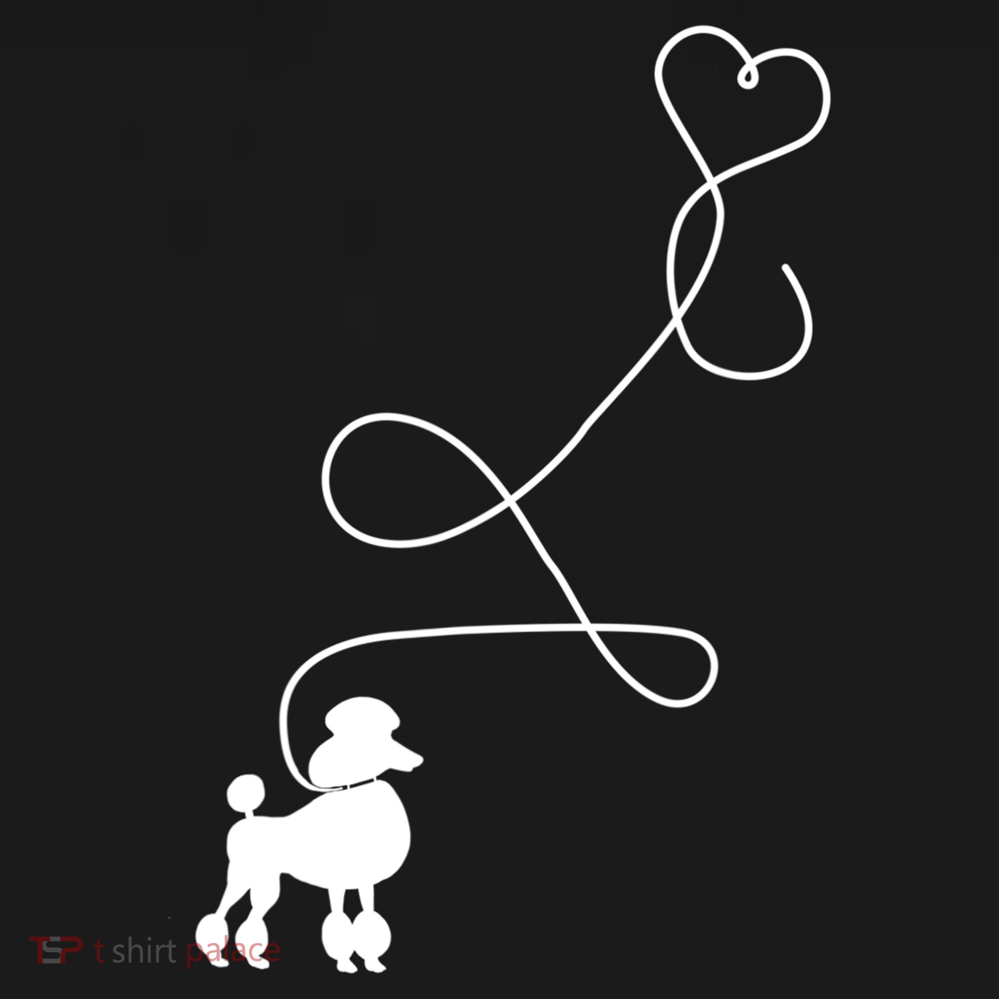 1950's Sock Hop Costume Gift Dog Cute Poodle Heart Sweatshirt