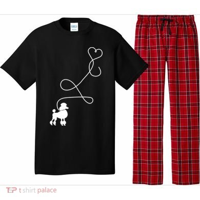 1950's Sock Hop Costume Gift Dog Cute Poodle Heart Pajama Set