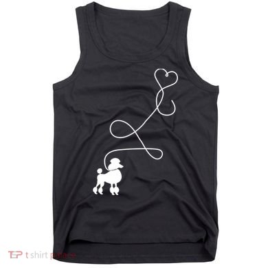 1950's Sock Hop Costume Gift Dog Cute Poodle Heart Tank Top