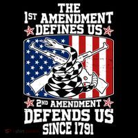 1st Amendment Defines Us 2nd Amendment Defends Us Since 1791 Backpack thumb 2