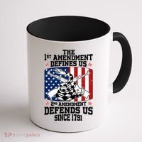 1st Amendment Defines Us 2nd Amendment Defends Us Since 1791 Coffee Mug thumb 1