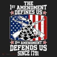 1st Amendment Defines Us 2nd Amendment Defends Us Since 1791 Tumbler thumb 3
