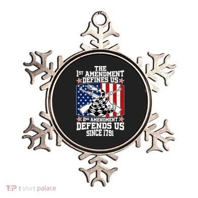 1st Amendment Defines Us 2nd Amendment Defends Us Since 1791 Ornament