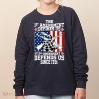 1st Amendment Defines Us 2nd Amendment Defends Us Since 1791 Women's Sweatshirt thumb 0