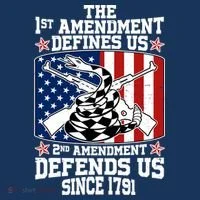 1st Amendment Defines Us 2nd Amendment Defends Us Since 1791 Doggie Tank thumb 4