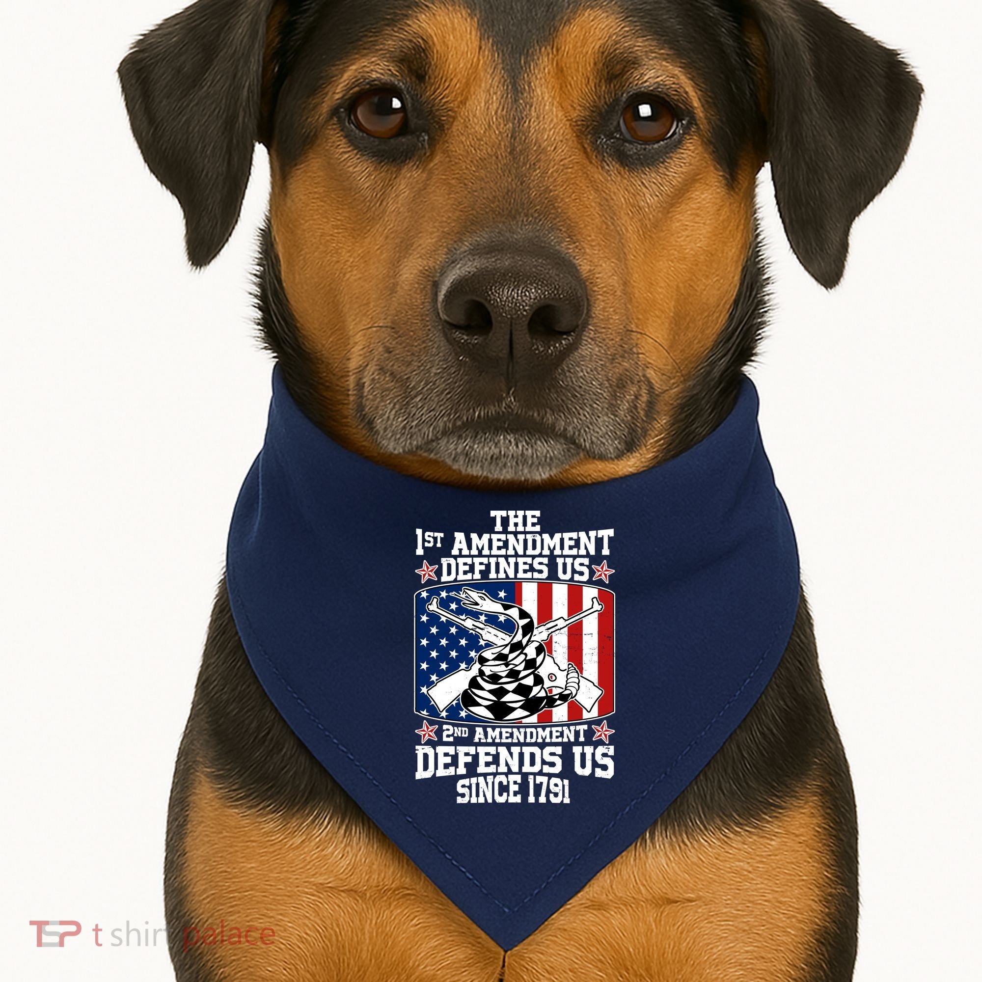 1st Amendment Defines Us 2nd Amendment Defends Us Since 1791 USA-Made Doggie Bandana
