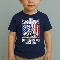 1st Amendment Defines Us 2nd Amendment Defends Us Since 1791 Toddler T-Shirt thumb 2