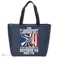 1st Amendment Defines Us 2nd Amendment Defends Us Since 1791 Tote Bag thumb 0