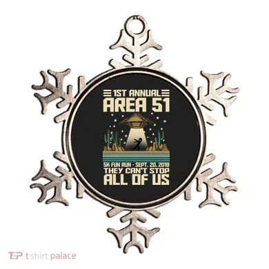 1st Annual Area 51 5k Fun Run Cant Stop Us  Ornament