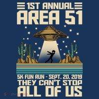 1st Annual Area 51 5k Fun Run Cant Stop Us  Kids Sweatshirt thumb 2