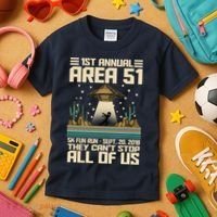 1st Annual Area 51 5k Fun Run Cant Stop Us  Kids T-Shirt thumb 3