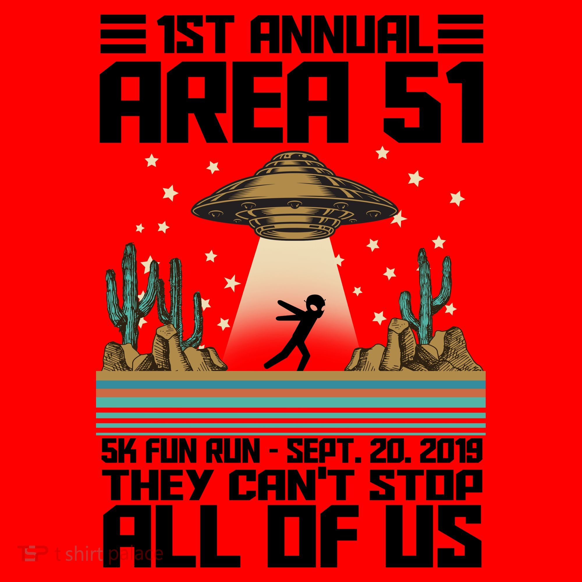 1st Annual Area 51 5k Fun Run Cant Stop Us  Santa Hat