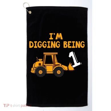 1st Birthday I'm Digging Being One Golf Towel