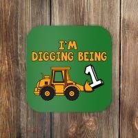 1st Birthday I'm Digging Being One Coaster thumb 0