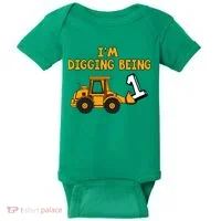 1st Birthday I'm Digging Being One Baby Bodysuit thumb 0