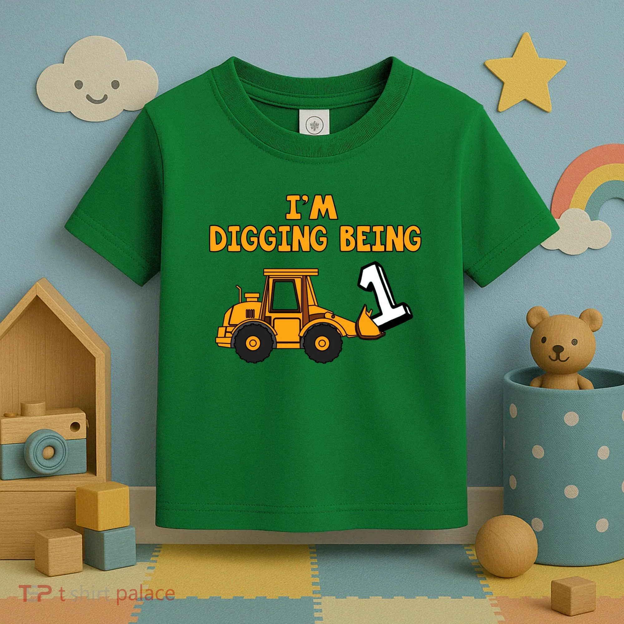 1st Birthday I'm Digging Being One Toddler T-Shirt