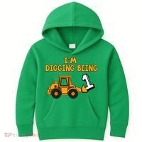 1st Birthday I'm Digging Being One Kids Hoodie thumb 0