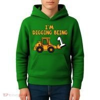 1st Birthday I'm Digging Being One Kids Hoodie thumb 4