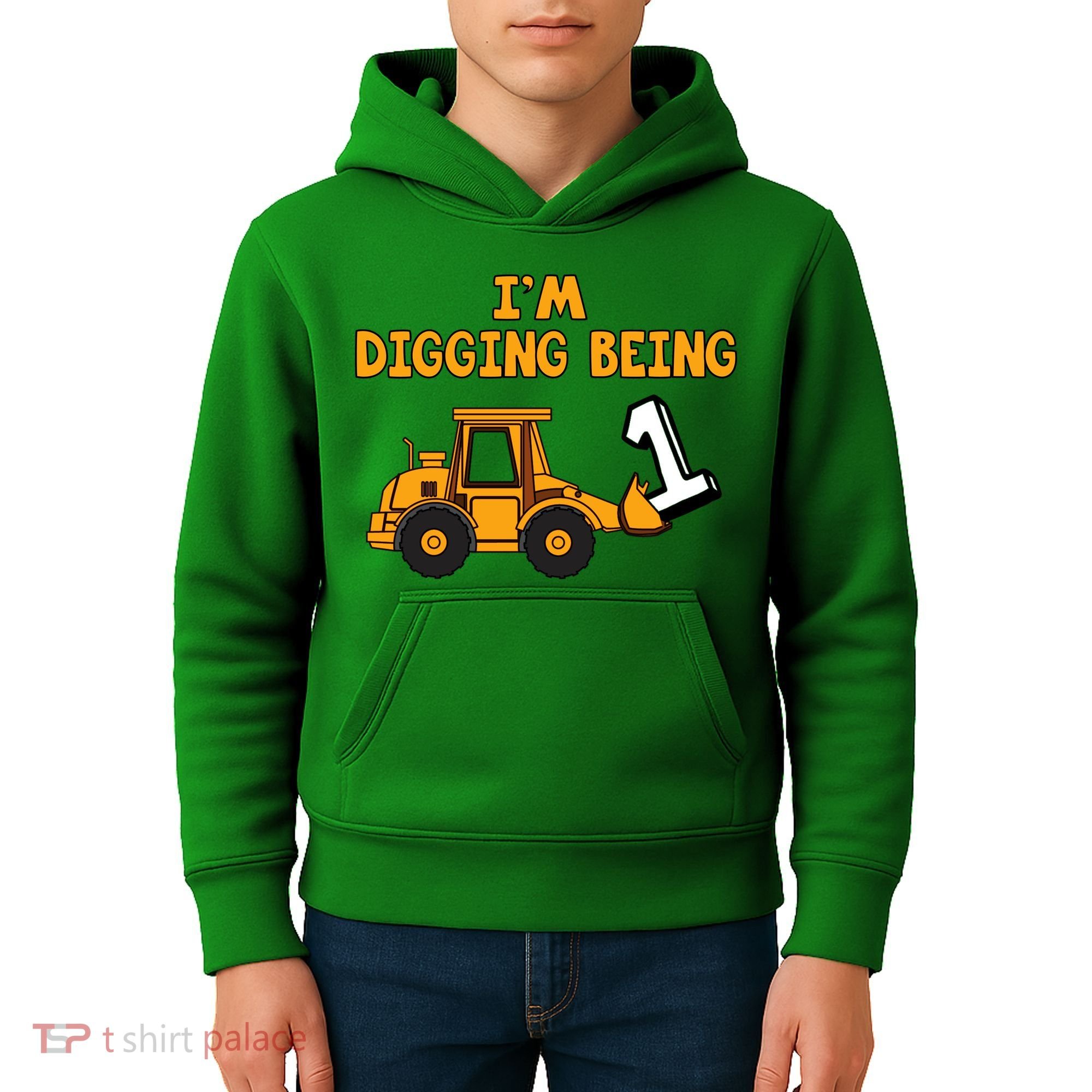 1st Birthday I'm Digging Being One Kids Hoodie