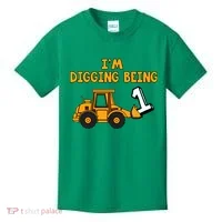 1st Birthday I'm Digging Being One Kids T-Shirt thumb 0