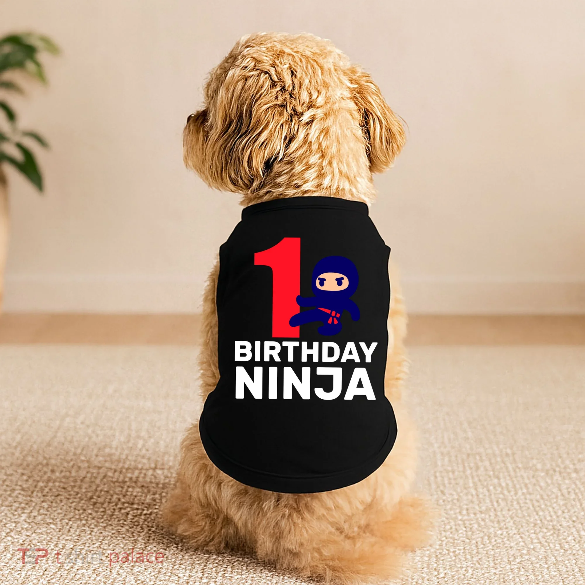 1st Birthday Ninja  Doggie Tank