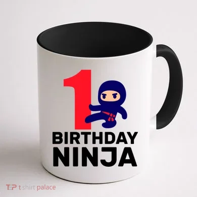 1st Birthday Ninja Coffee Mug back