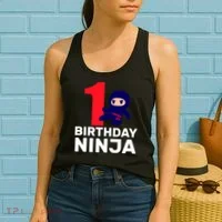 1st Birthday Ninja  Women's Tank Top thumb 2