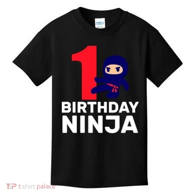 1st Birthday Ninja  Kids T-Shirt