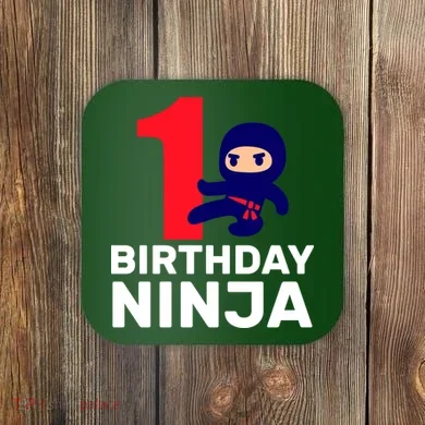1st Birthday Ninja  Coaster