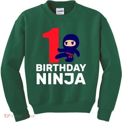 1st Birthday Ninja  Kids Sweatshirt