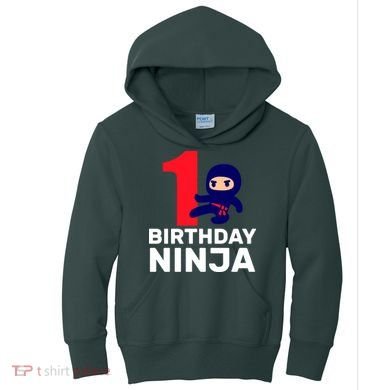 1st Birthday Ninja  Kids Hoodie