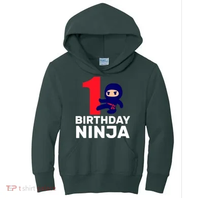 1st Birthday Ninja  Kids Hoodie