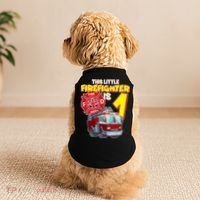 1st Birthday This Little Firefighter Is 1 Doggie Tank thumb 2