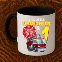 1st Birthday This Little Firefighter Is 1 Coffee Mug thumb 2