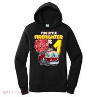 1st Birthday This Little Firefighter Is 1 Women's Hoodie thumb 0