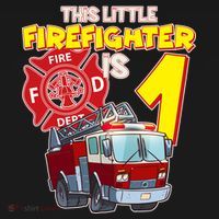 1st Birthday This Little Firefighter Is 1 Women's Hoodie thumb 2