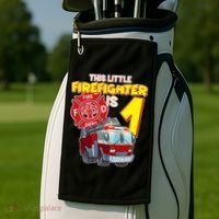 1st Birthday This Little Firefighter Is 1 Golf Towel thumb 2