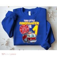1st Birthday This Little Firefighter Is 1 Sweatshirt thumb 2