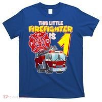 1st Birthday This Little Firefighter Is 1 T-Shirt thumb 0