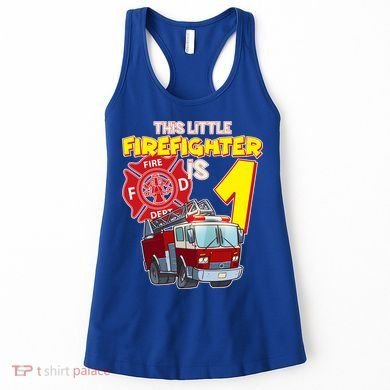 1st Birthday This Little Firefighter Is 1 Women's Tank Top