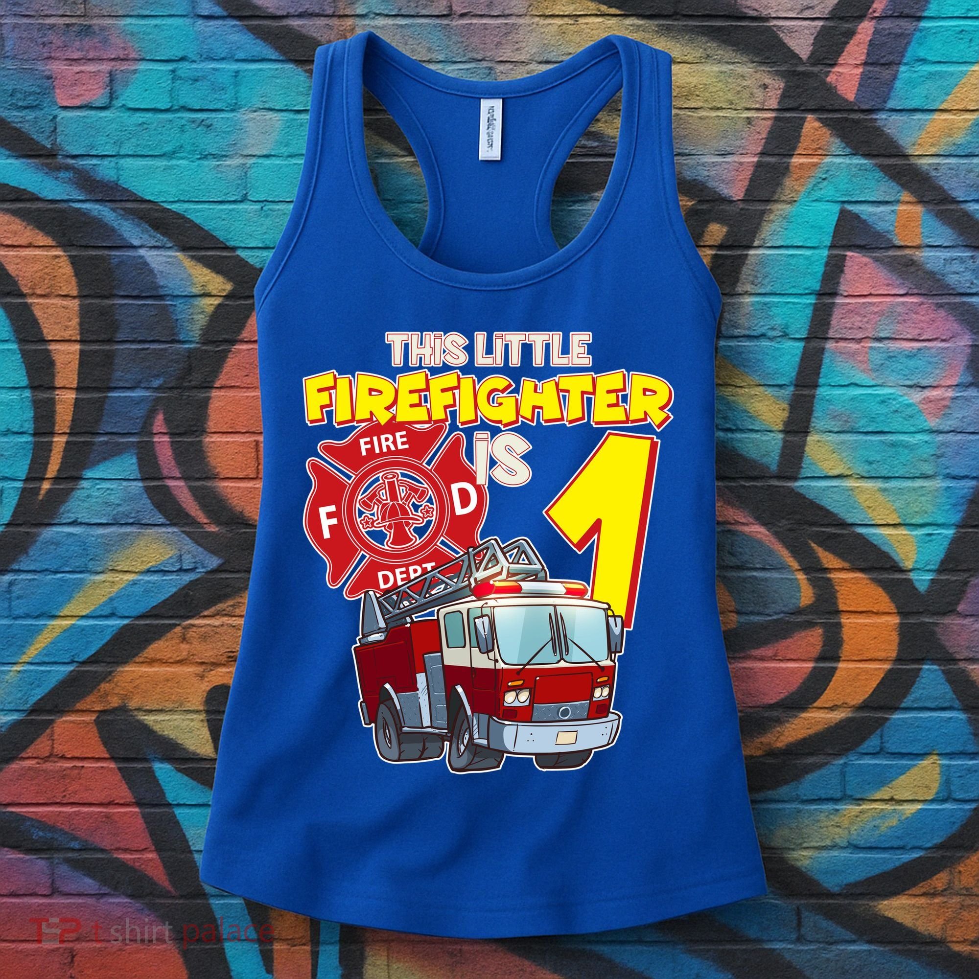1st Birthday This Little Firefighter Is 1 Women's Tank Top