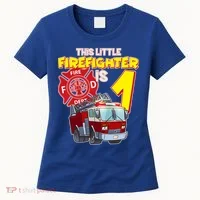 1st Birthday This Little Firefighter Is 1 Women's T-Shirt thumb 0