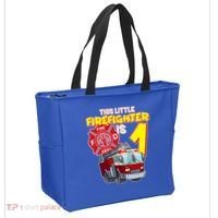 1st Birthday This Little Firefighter Is 1 Tote Bag thumb 2