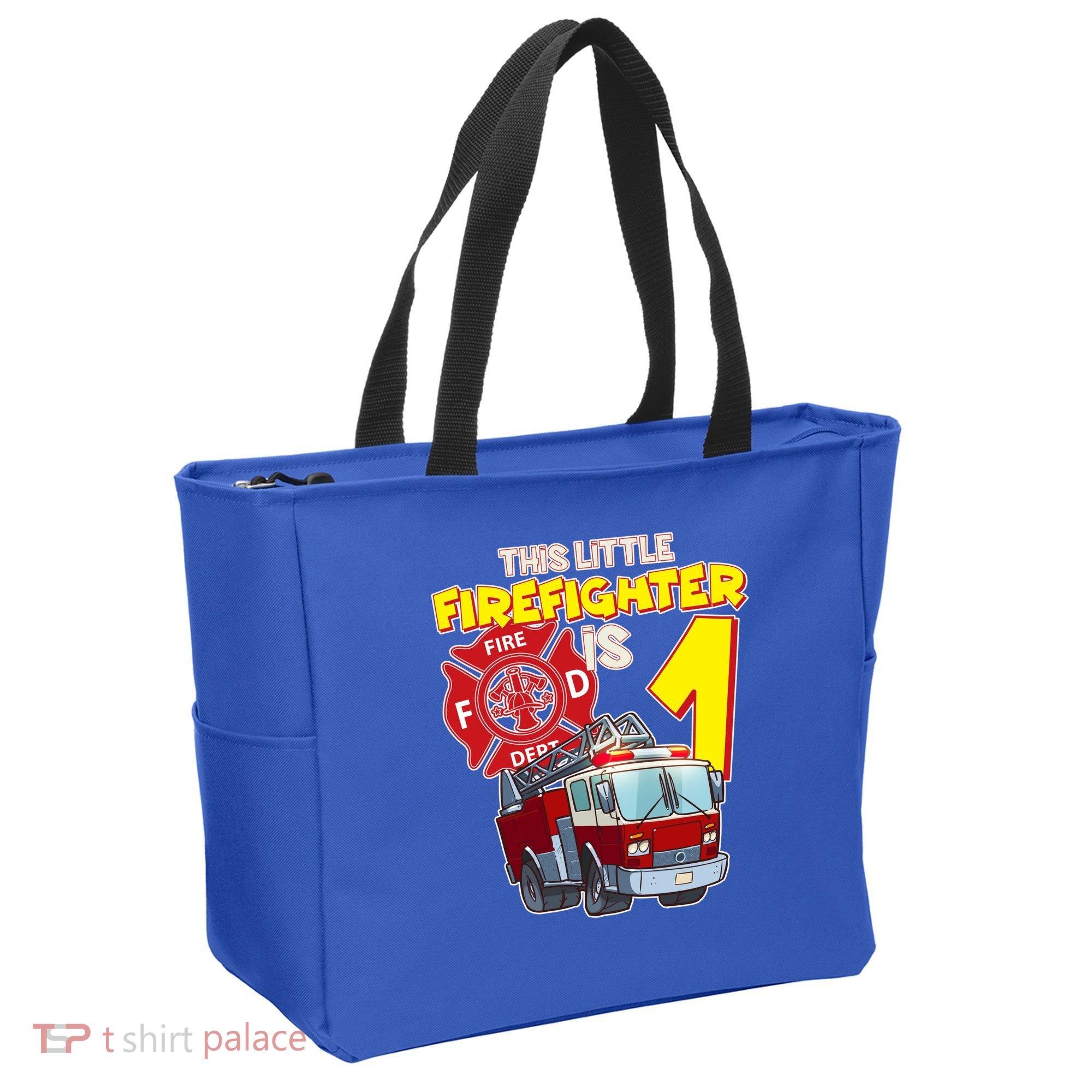 1st Birthday This Little Firefighter Is 1 Tote Bag