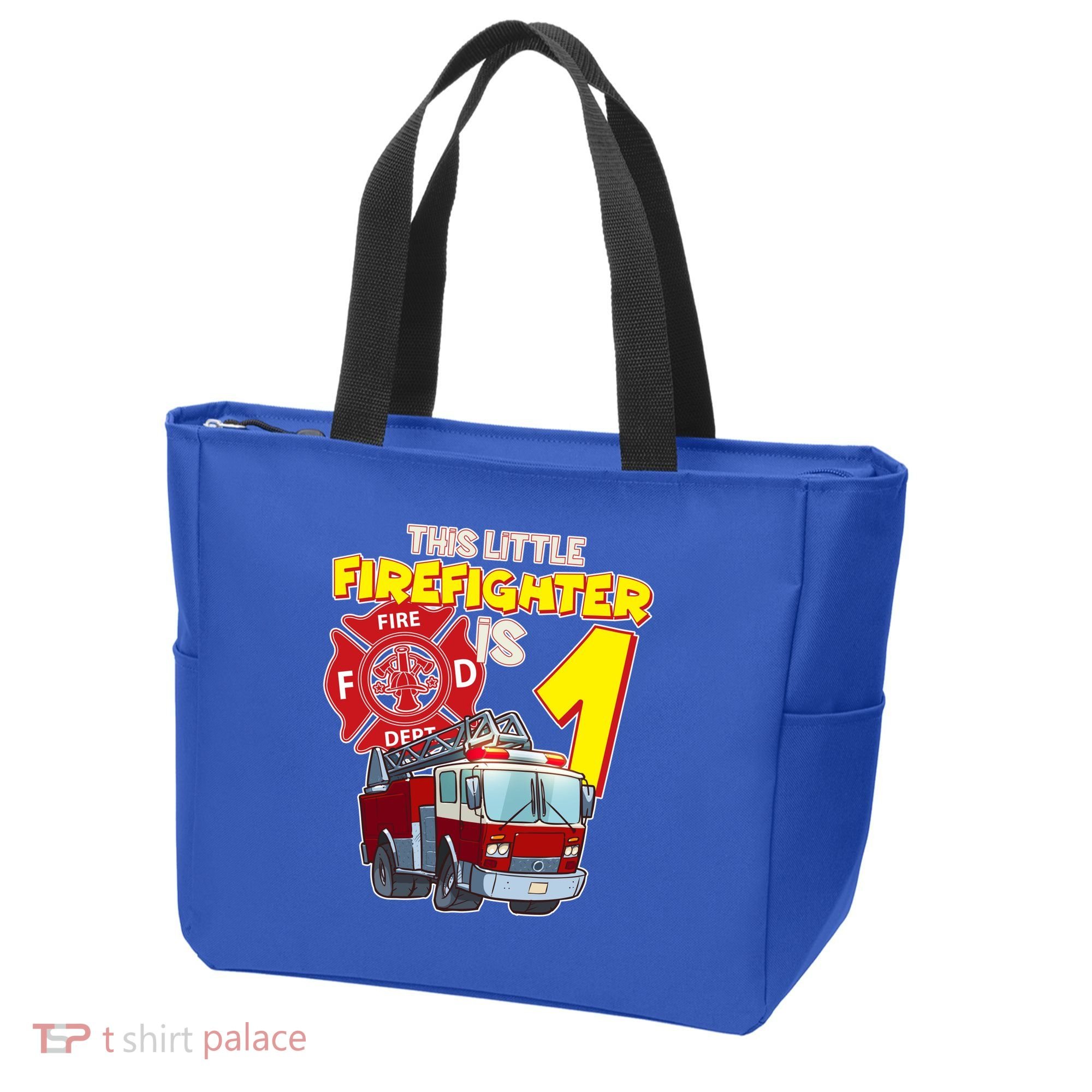 1st Birthday This Little Firefighter Is 1 Tote Bag