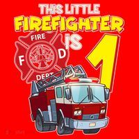 1st Birthday This Little Firefighter Is 1 Santa Hat thumb 1