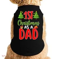 1st Christmas As A Dad Doggie Tank thumb 0