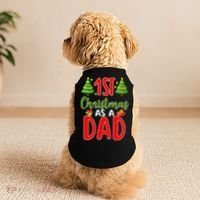 1st Christmas As A Dad Doggie Tank thumb 2