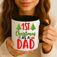 1st Christmas As A Dad Coffee Mug thumb 3
